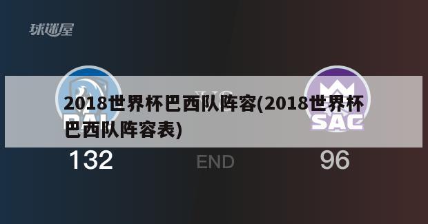 2018世界杯巴西队阵容(2018世界杯巴西队阵容表)