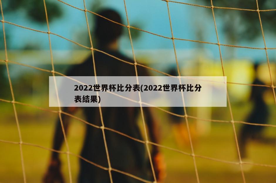 2022世界杯比分表(2022世界杯比分表结果)